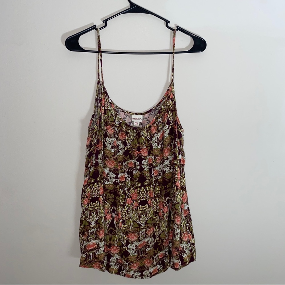 Floral spaghetti strap top